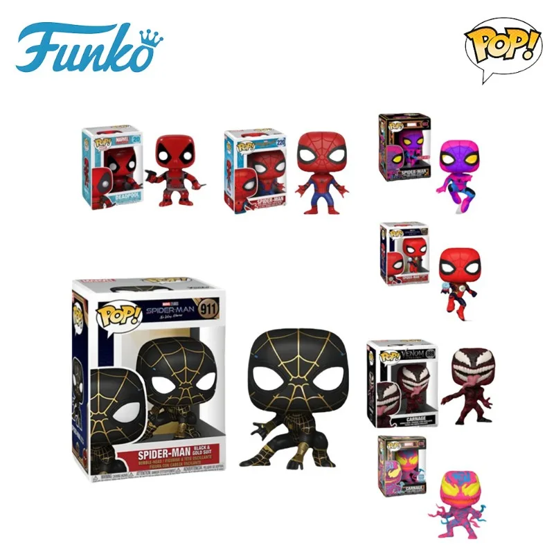Figura Funko Pop Original de Marvel, Spider-Man, Venom, Carnage, Deadpool, Far From Home, Modelo Coleccionable, Regalo de Cumpleaños para Niño, Regalo de Navidad