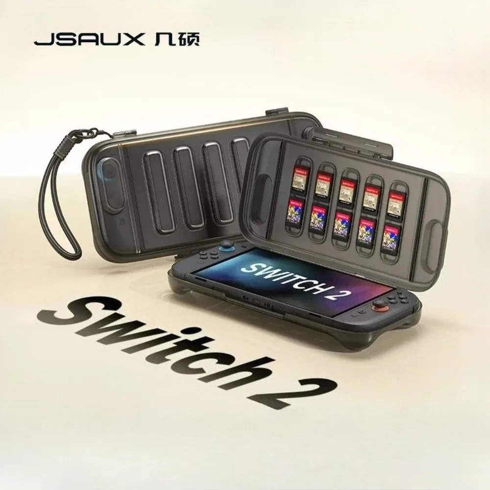 JSAUX Switch2 غلاف حماية صلب لوحدة التحكم في الألعاب ملحقات الألعاب شفافة متكاملة NS2 غلاف من السيليكون حزمة هدية #3