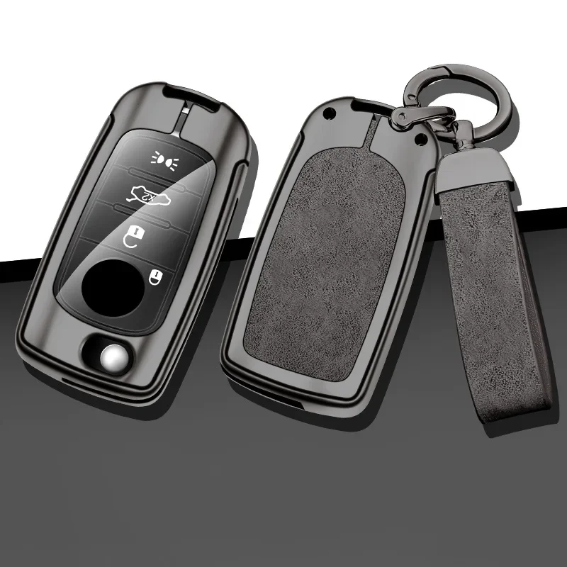 

New Zinc Alloy Leather Car Key Case Cover Holder Fob Protector Shell For FIAT Tipo Toro Nuovo Freedom 500X Doblo Argo Grazie