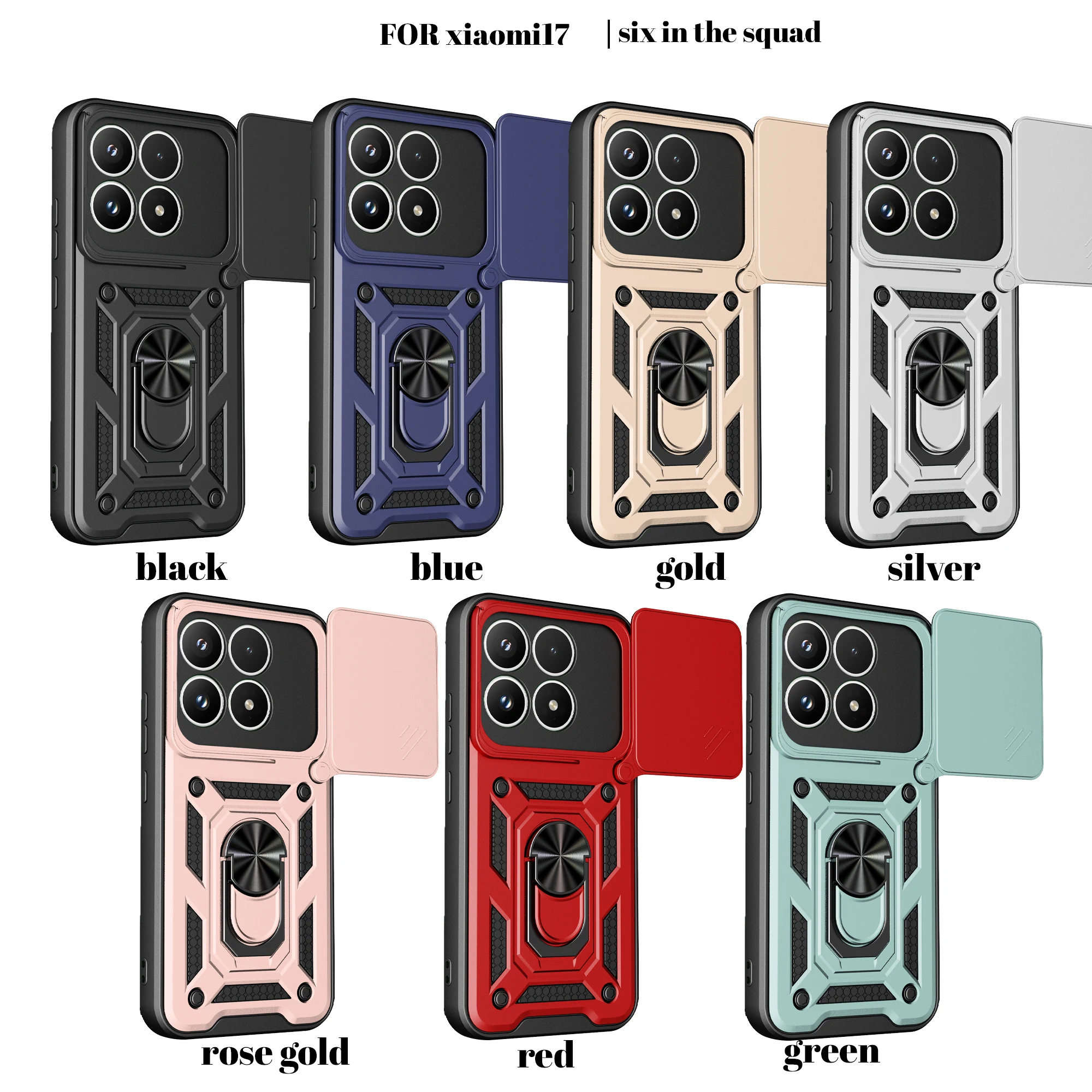 For Xiaomi 17 Case Magnetic Ring Holder Armor Phone Case for