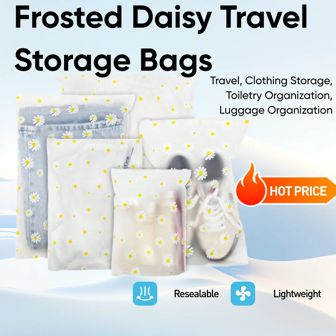 Paquete de 10 bolsas de almacenamiento de viaje para ropa, bolsas reutilizables transparentes, bolsas de plástico con cierre a cremallera, organizador de viaje impermeable