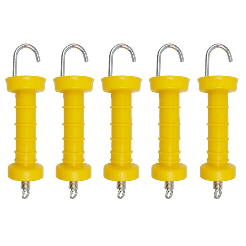 [NEW A09R!】 5 Pcs High Quality Electric Fence Gate Handle Insulated Spring Handles Plastic Door Handle Ranch Fence Accessories