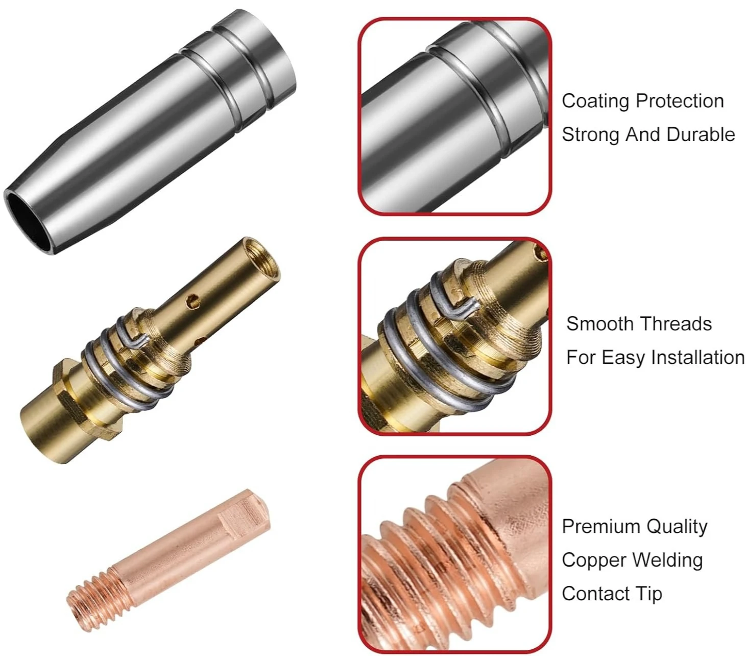 MB15 15AK MIG Welding Torch Kit Contact Tip 0.035