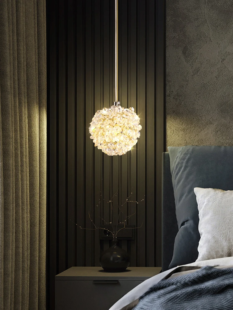 Modern Crystal Pendant Light G9 Bulb Cord Adjustable For Bedroom Dining Room Aisle Corridor Lamp Dropshipping Gold Metal