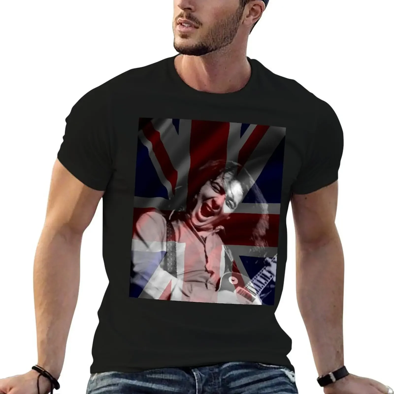 

Union Jack Special: Bernie Marsden T-Shirt tees sweat Short sleeve tee animal prinfor boys Men's t-shirt