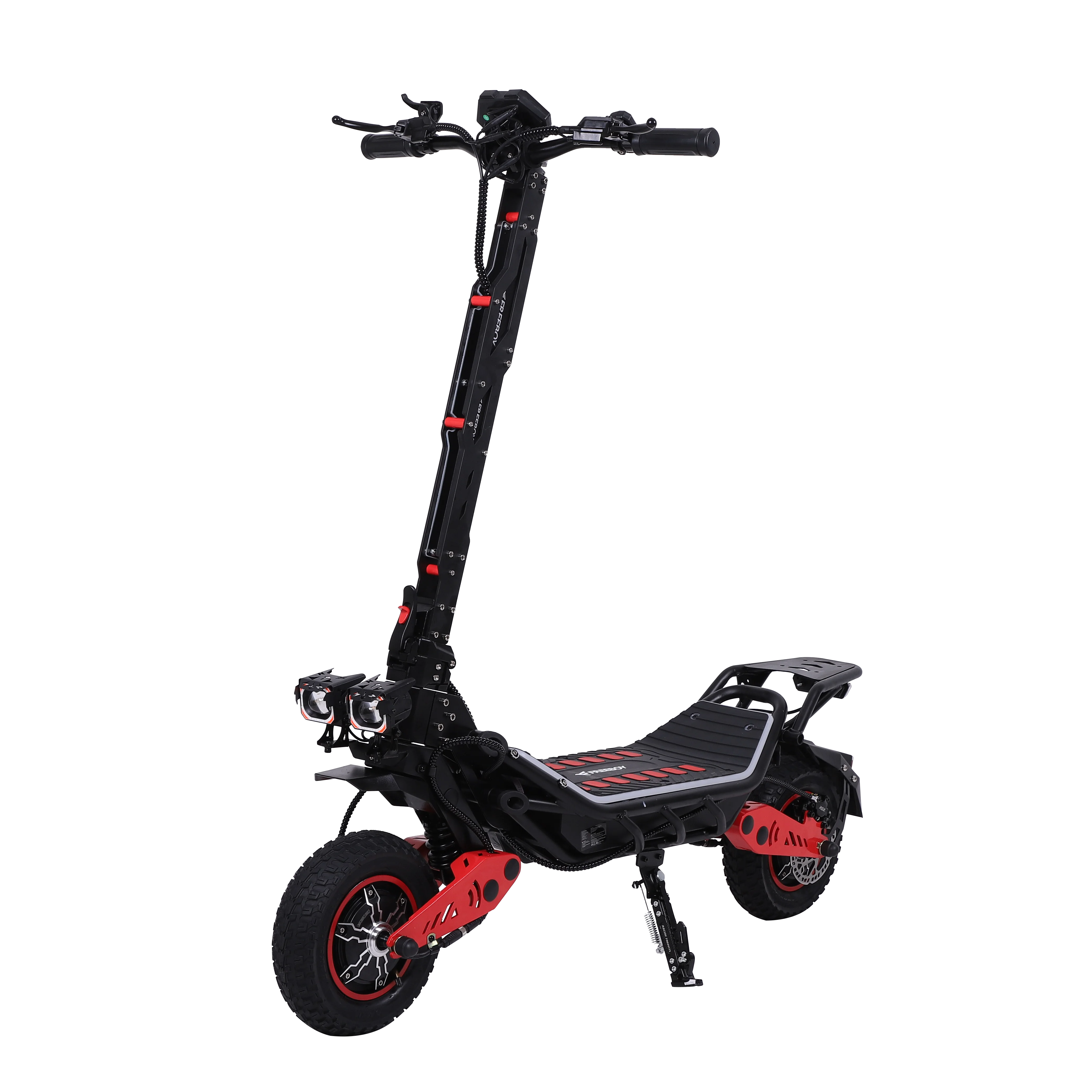 FREEBOY H10 Elektrische scooter Hoge vermogensklasse 6000W Dubbele motor 60V Afneembare gereedschapskist 75 km/u Hydraulische rem 12” band Off-road Commut