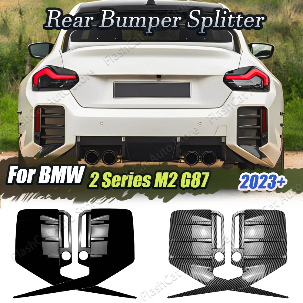 Side Vent MP Wind Spoiler Cover G87 For BMW M2 2023 2024 Car Rear Bumper ABS Lower Air Body Kits Tuning Splitter Diffuser Trim