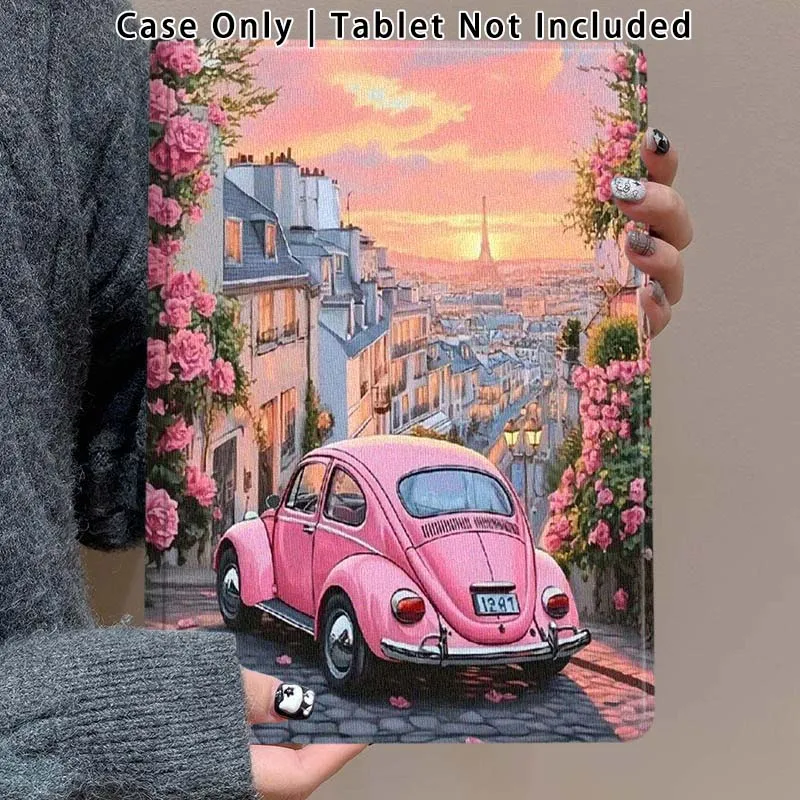 capa-rosa-macia-com-estampa-de-carro-e-flores-para-tablets-huawei-honor-tab-magic-pad-gt-gt2-6-x9-x8a-x8-v8-v7-9-8-2-3-133-10-pro-polegadas