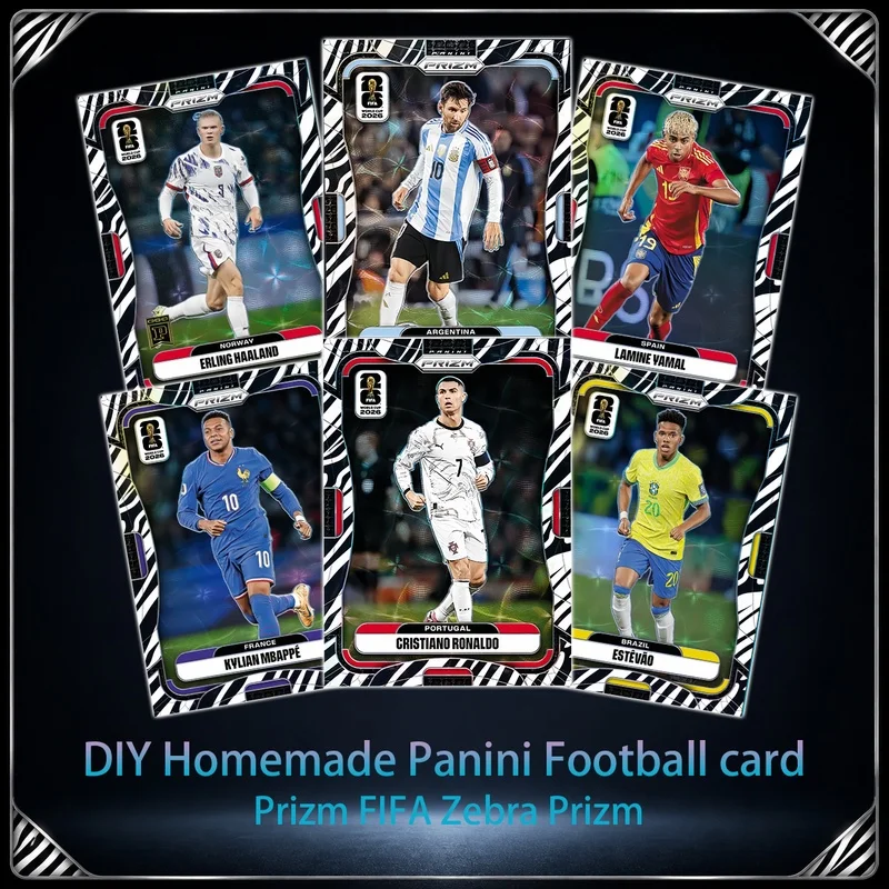 DIY Football Collectible Cards Panini 2026 FIFA Cristiano Ronaldo Messi Mbappé Haaland Neymar YAMAL Board Game Gift Christmas