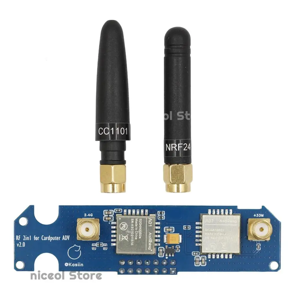 

For M5stack Cardputer NRF24& CC1101 Dual-Bands Board Enhanced Antenna Stability Tool 2.4G/433M Signals Antenna Enhancing Boards