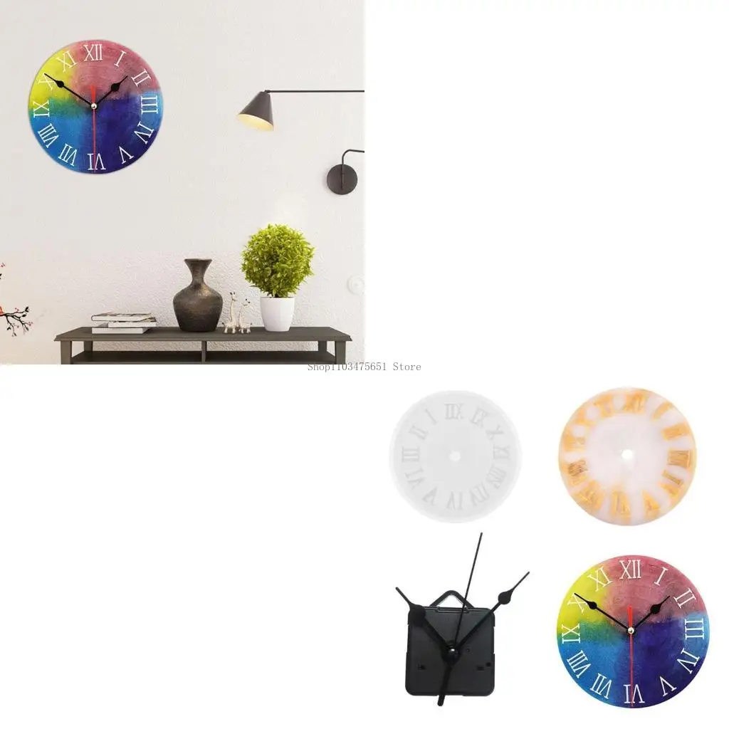 Clock Silicone Mold Movement Mechanism Tools Round Clock Mold