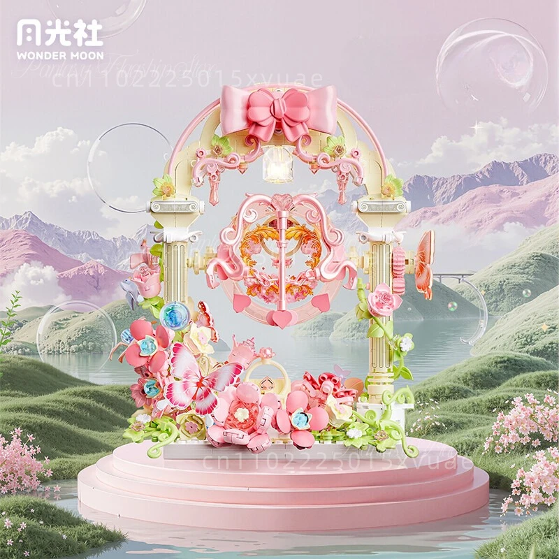 New Wonder Moon Flower Shadow Quicksand Building Blocks Desktop Decoration Small Particles Assembling Model Toys Christmas Gift