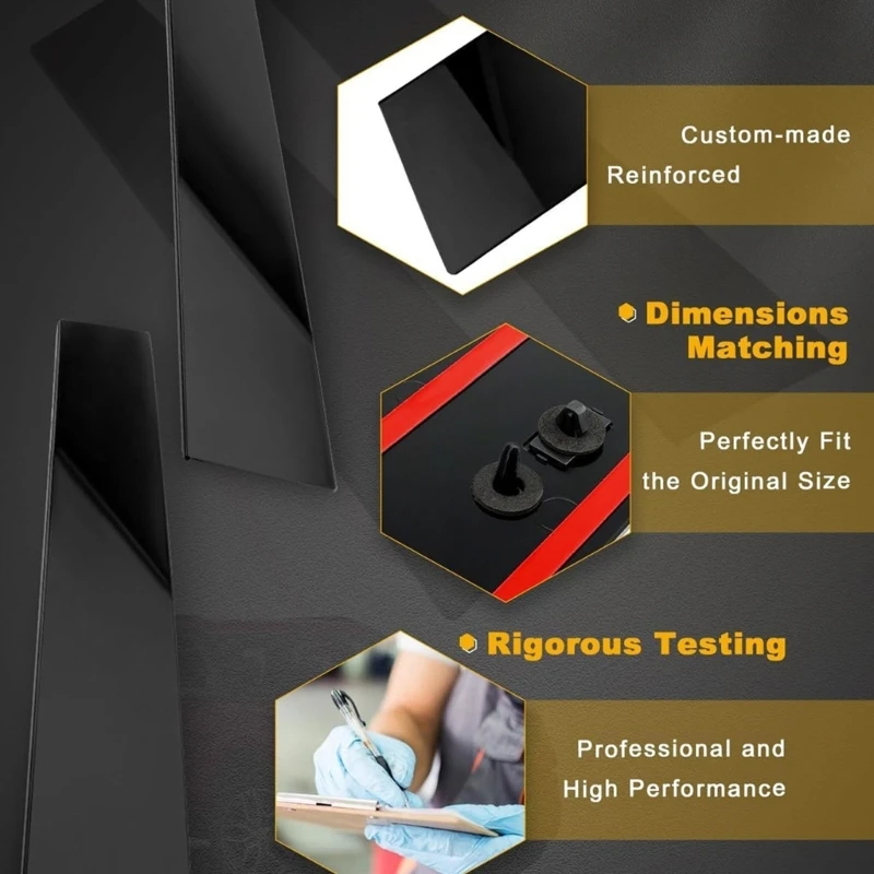 

H58F Precisions ABS Pillar Trim Panel Weatherproof Designs Front Door Exterior Trim Molding bb5z-7820555-bb for Auto