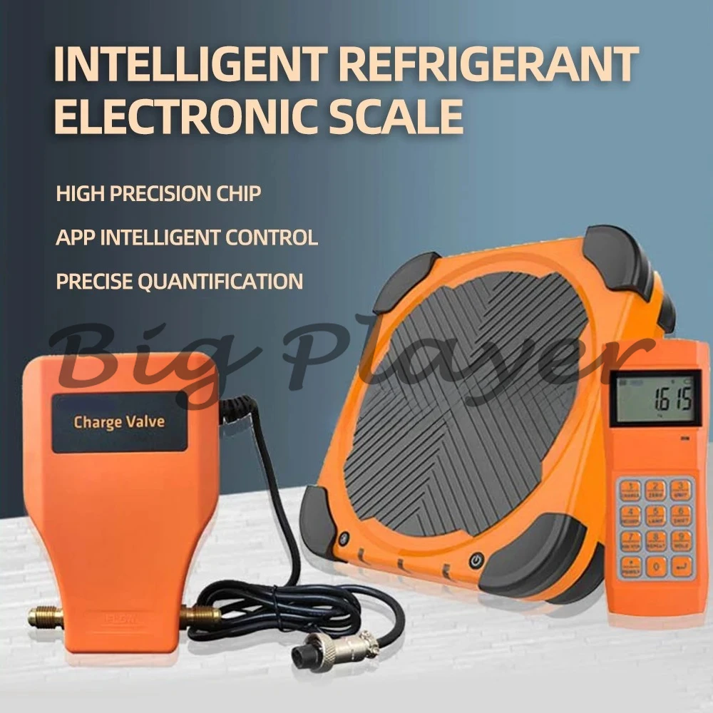 Quantitative Refrigerant Charging Scale - Bluetooth Electronic Scale with Charging Valve for Cooling Systems