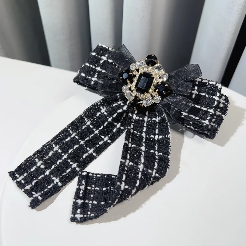 Women's Bow Tie Collar Flower Korea Fashion Suits Shirt Jackets Accessories Bowties Handmade Rhinestones Jewelry Gifts for Women