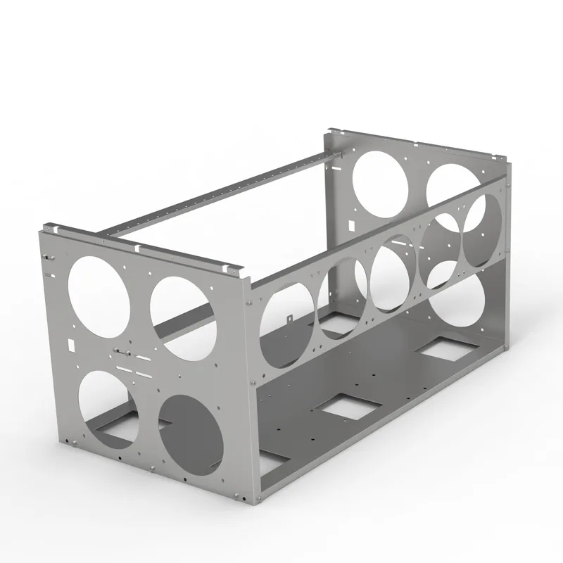 Can stack 6 cards, 8 cards, 10 cards fixed rack, dual power open multi-graphics card rack