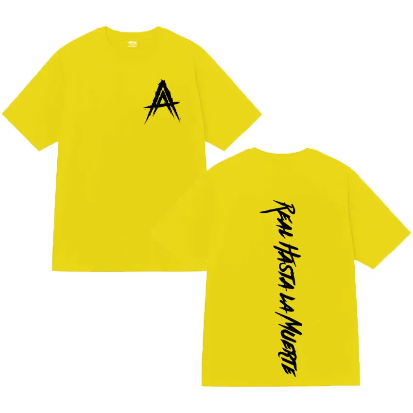 مغني الراب أنويل AA ريال Hasta La Muerte تي شيرت Harajuku موضة قصيرة الأكمام تي شيرت رجالي إمرأة تي شيرت رياضي عالي الجودة