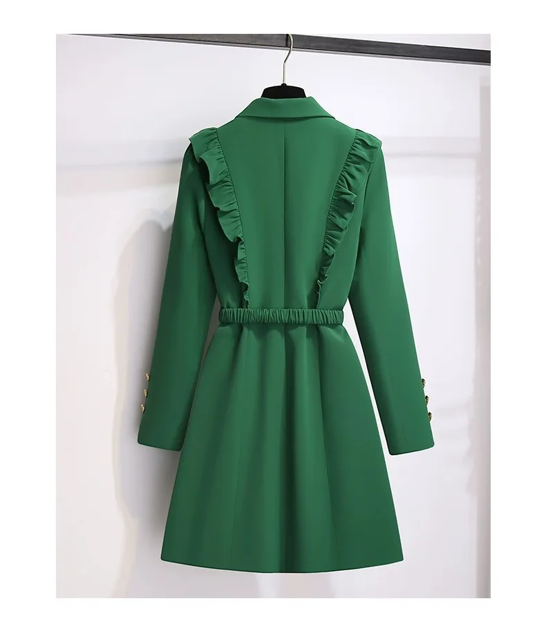 Robe de Soirée Rétro Verte Trempée pour Femme, Ample, Haut de Gamme, Éducative, Nouvelle Collection Automne 2023