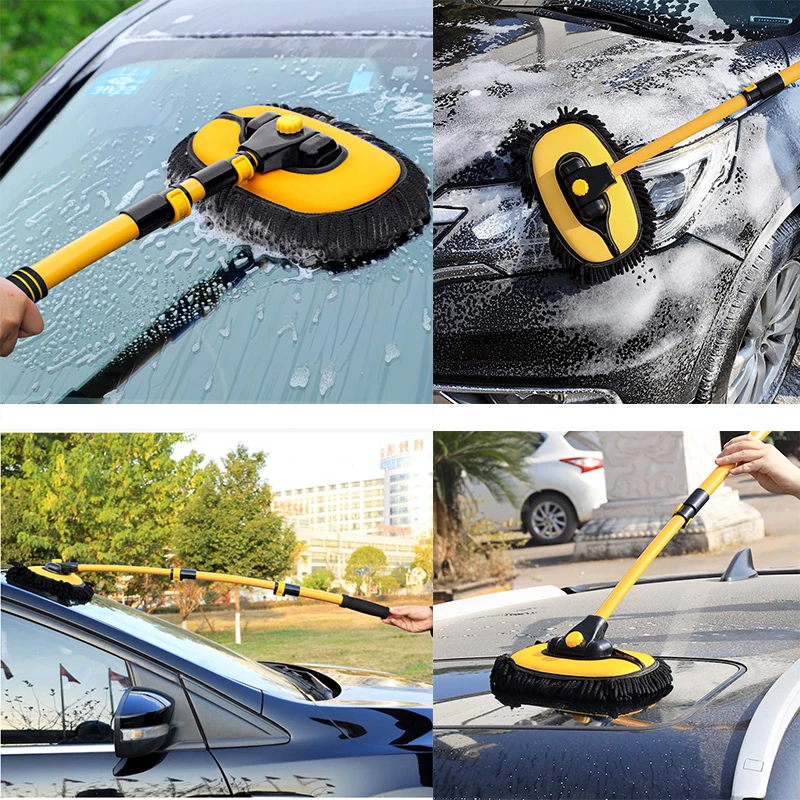 New Car Mop Adjustable Super Absorbent Cars Wash Brush Car Wash Telescoping Long Handle Mop Car Cleaning Detailing Tool