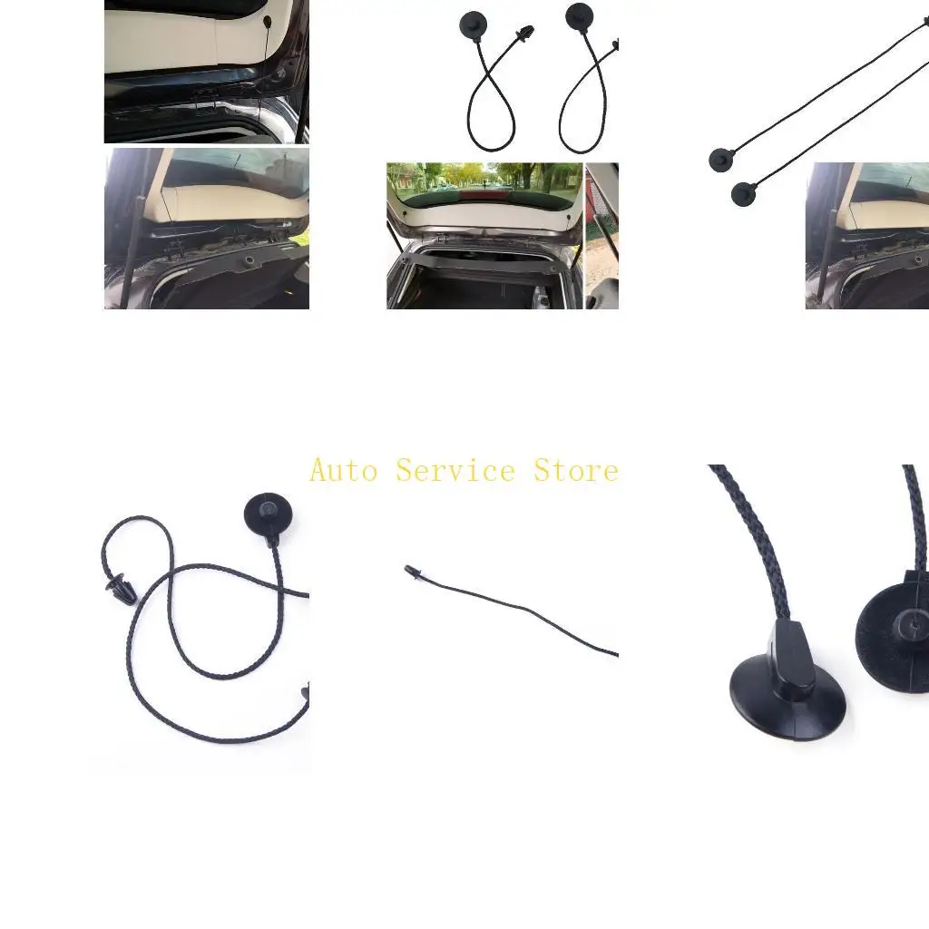 462A 2Pcs Durable Nylon Cord Rear Trunk Storage Shelf Strap String for for Focus Hatchback 2012-2017