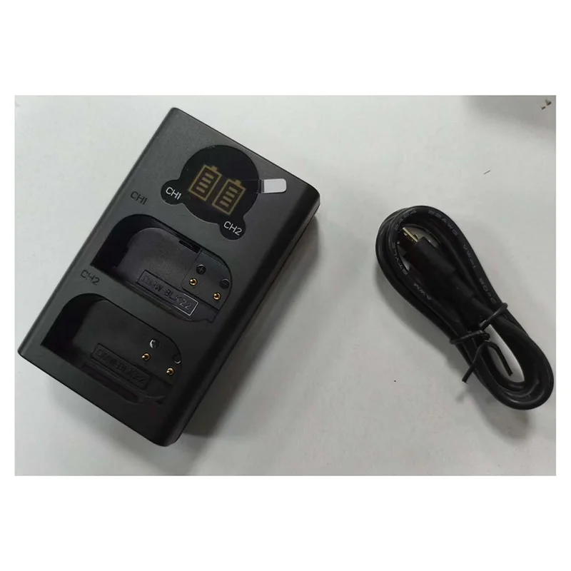 SQPP-DMWBLK22 BLK22 Dual USB Batterie Ladegerät Forpanasonic LUMIX DC-S5 DC-S5K GH5 Kamera DMW-BLK22 Batterie Ladegerät
