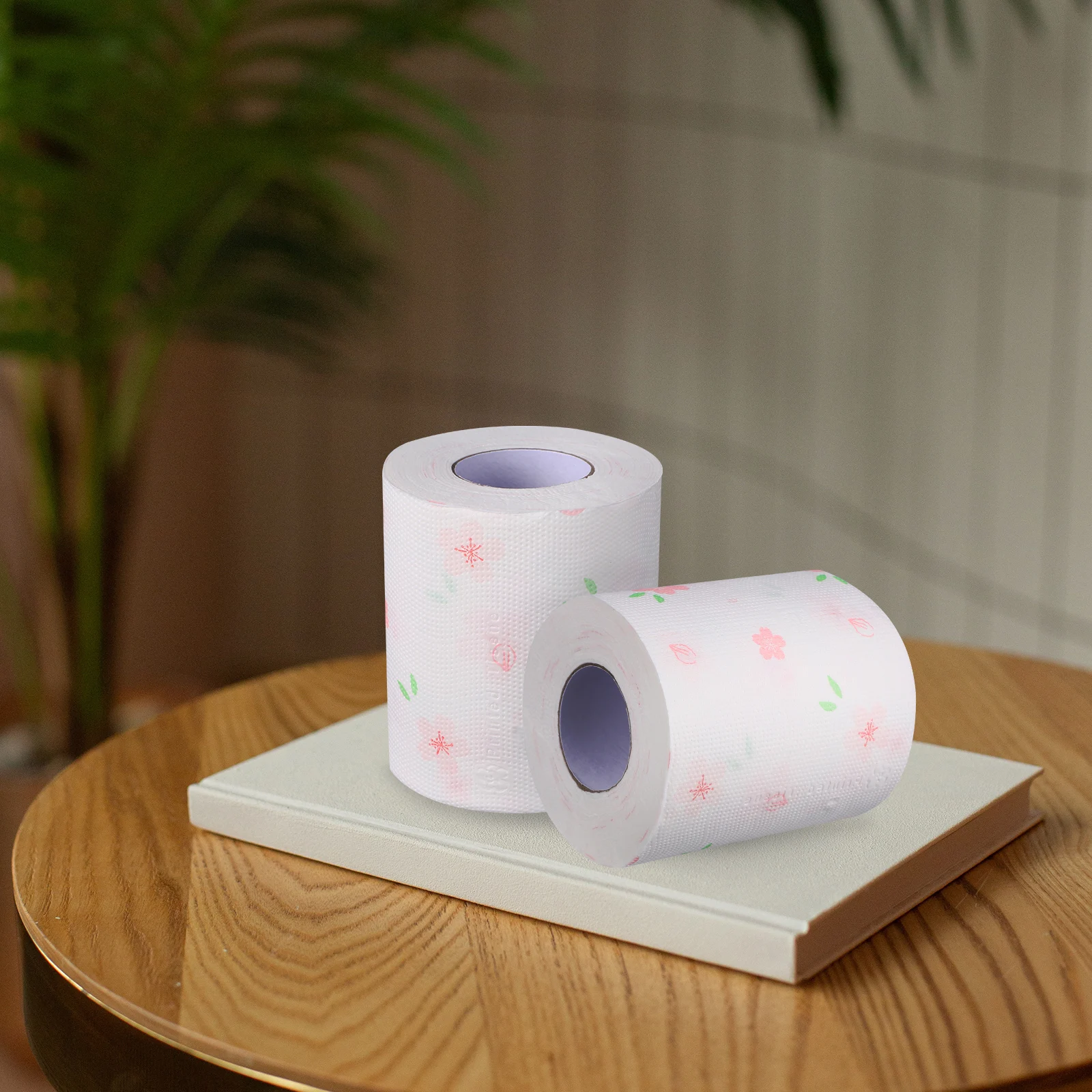 4-rollen badkamer toiletpapier bloemenservetten bloemen bedrukte bloemen