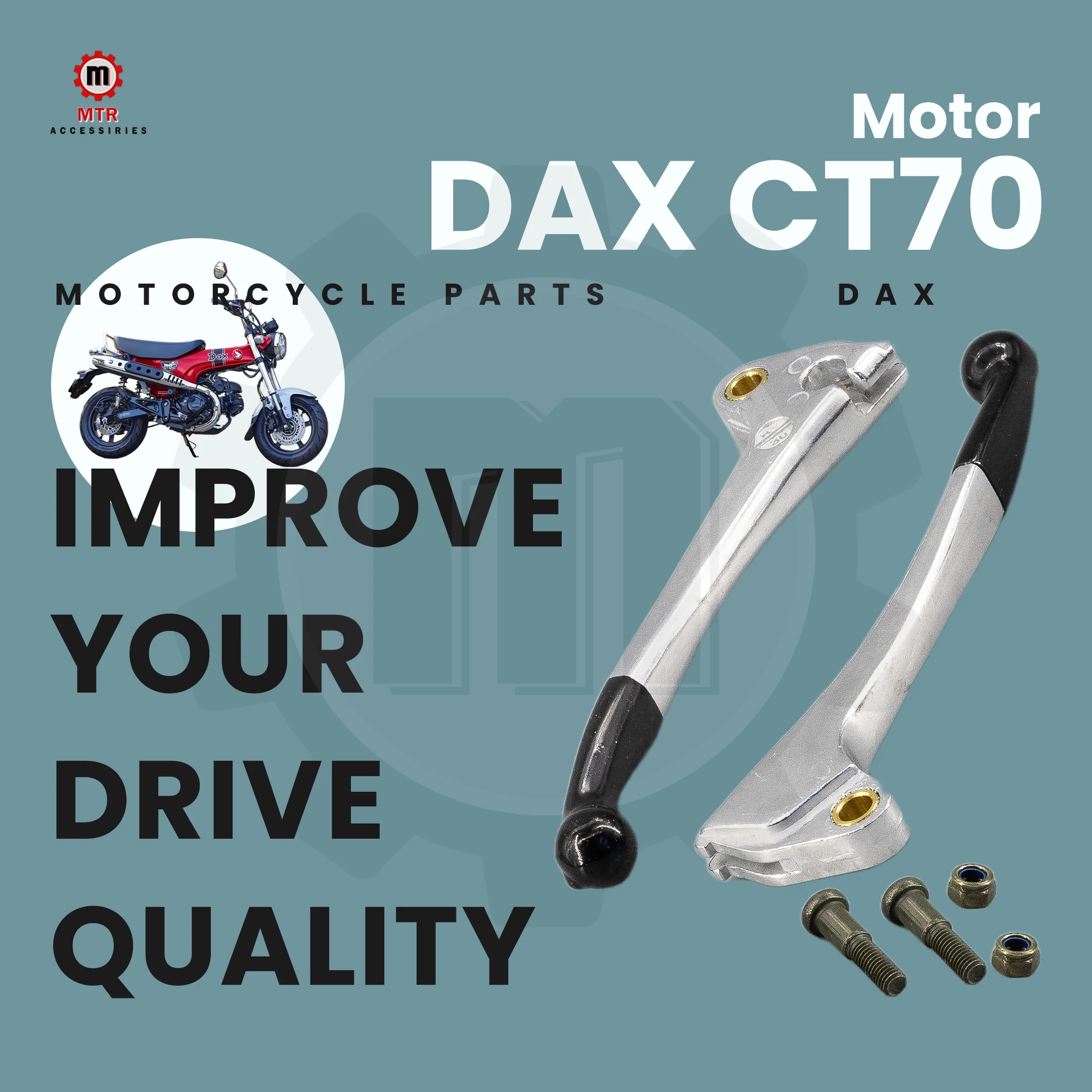 Brake Handles CT70 Brake Levels ST70 Handlebars Matte Silver DAX CT70 ST70 Parts Motorcycles Accessories