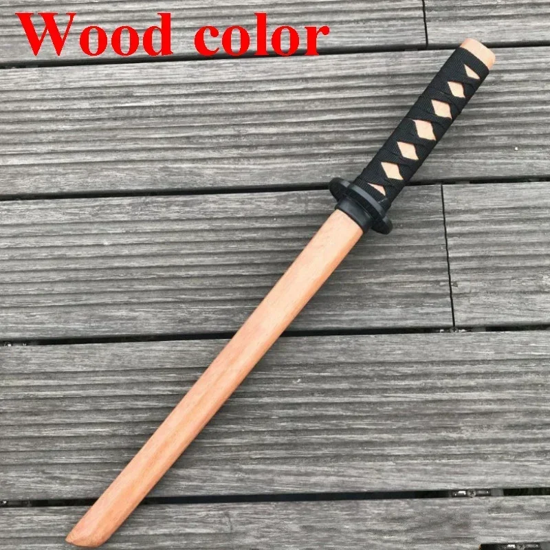 60cm Wood Stick Knife Toy Katana Sword Cosplay Props Personal Collecting Handicraft Children's Sword Toy Aikido Demon Slayer