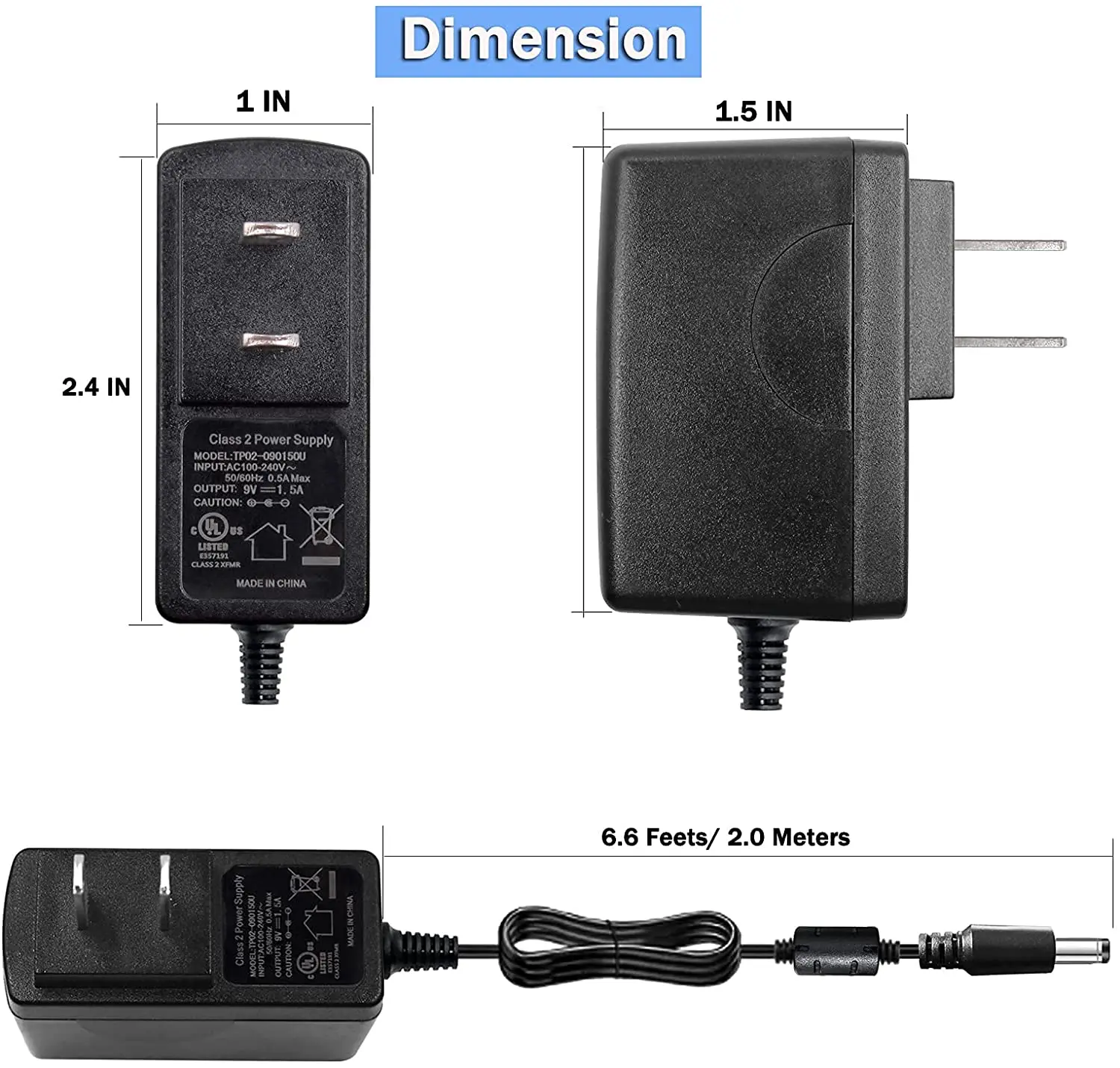 9V 1.5A DC Power Supply,13.5W Wall Transformer Charger for Arduino UNO R3,Schwinn Bike A10,Crosley Cruiser Record Player