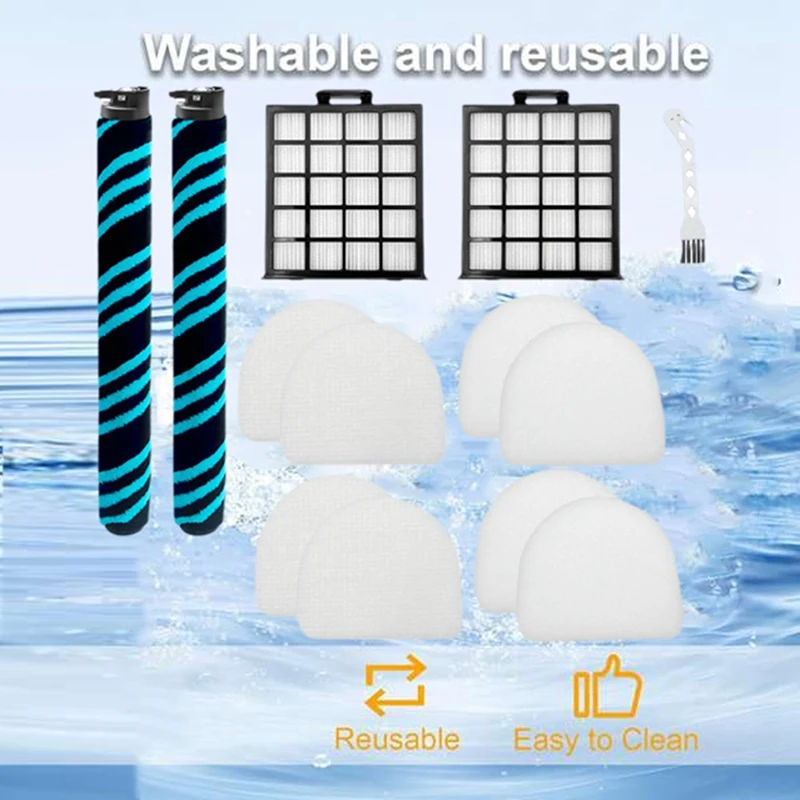 Hot Sale-9PCS Vacuum Brush And Filter Accessories Set For Shark AZ4002 AZ4000 AZ400C Vacuum Cleaner Accessories Replacement Part