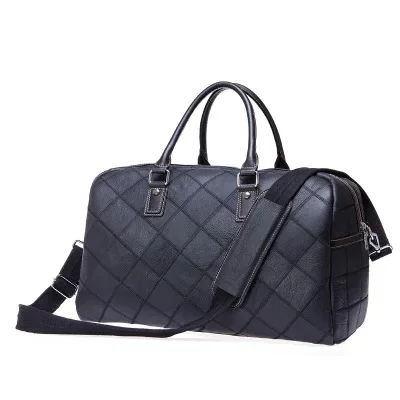 Genuine Leather Travel Bag for Men Hand Luggage Duffle Casual Weekend Big Carry On s men women