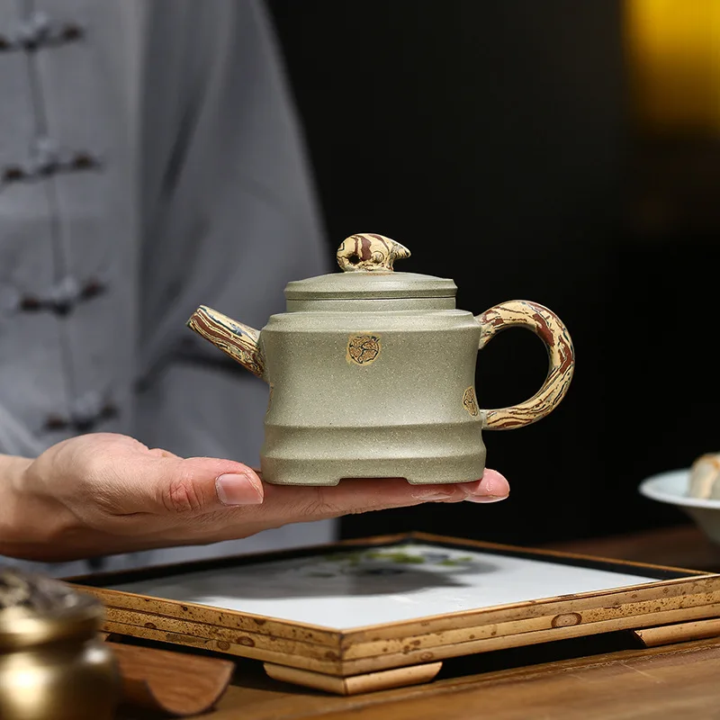 300ml  Chinese Xi Shi Porcelain Tea Sets Ceramic Yixing Purple Clay Kettle