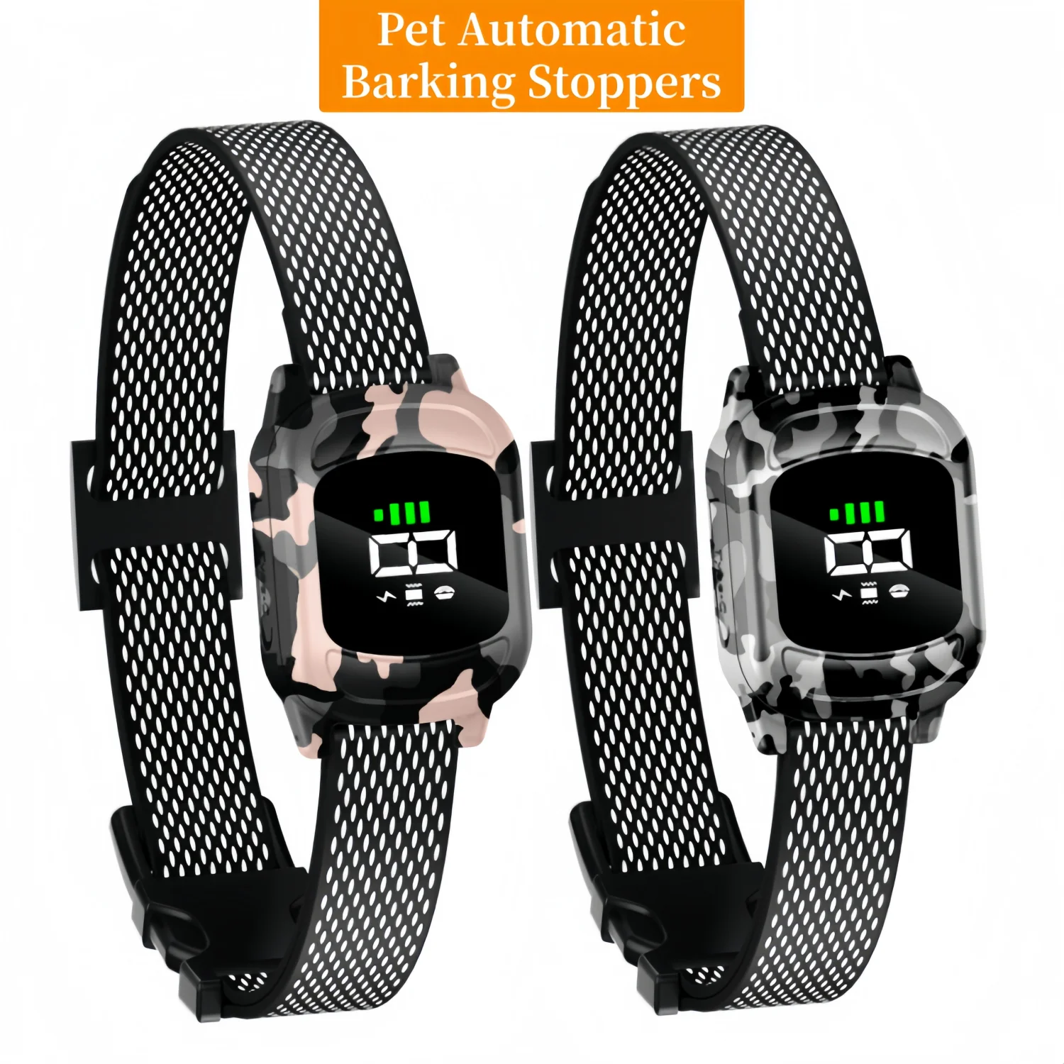 

YHLC Camouflage Automatic Anti Barking Dog Collar, Bark Stopper, Stop Barkin, Electric Training Collar for Dog electric collar