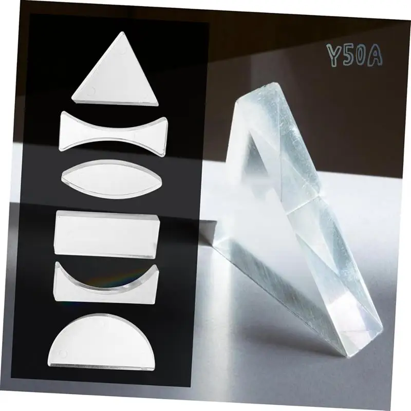 

Y50A-3Sets Optical Lenses Teaching Tool Physics Teaching Instrument Convex Lens Microscope Lens Spotlight Objective Lens