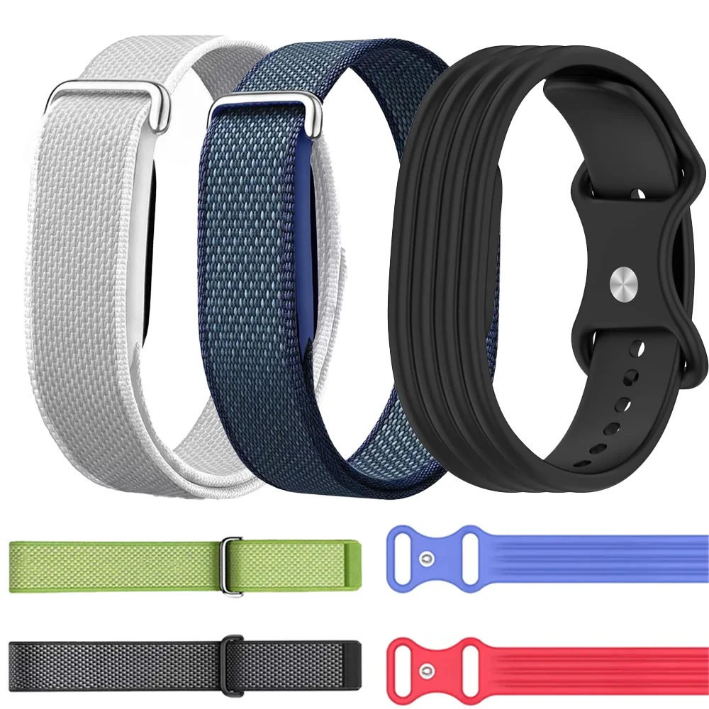 Official 1:1 Sport Nylon+Silicone Loop Watchband for Google Fitbit Air Bracelet Belt for Google Fitbit Air wristband Accessories