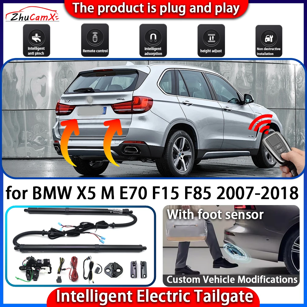 ZhuCamX Smart Powered Tailgate System for BMW X5 M E70 F15 F85 2007-2018 Automatic Intelligent Electric Trunk Lift Control Kit