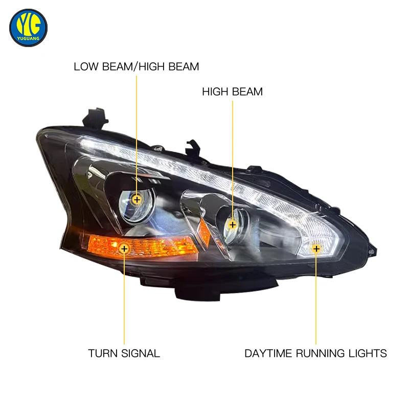 

High Quality Nissan Teana Altima Headlights 2013 2014 2015 Automotive Parts Front Light Lamp Upgrade LED Headlamp For Nissan