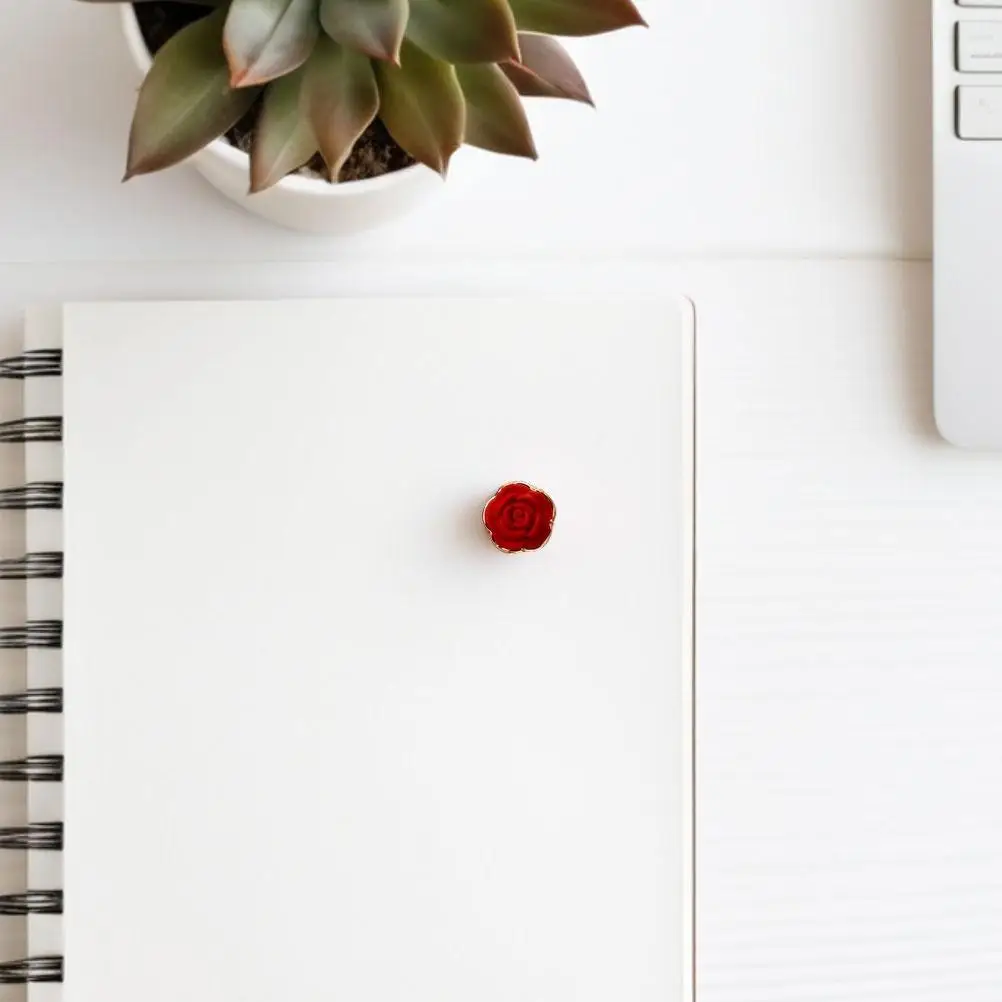 60 Pcs 장미 꽃 압정 빈티지 수지 게시판 사무실 홈 장식 코르크 보드 꽃 모양의 압정에 대 한 푸시 핀