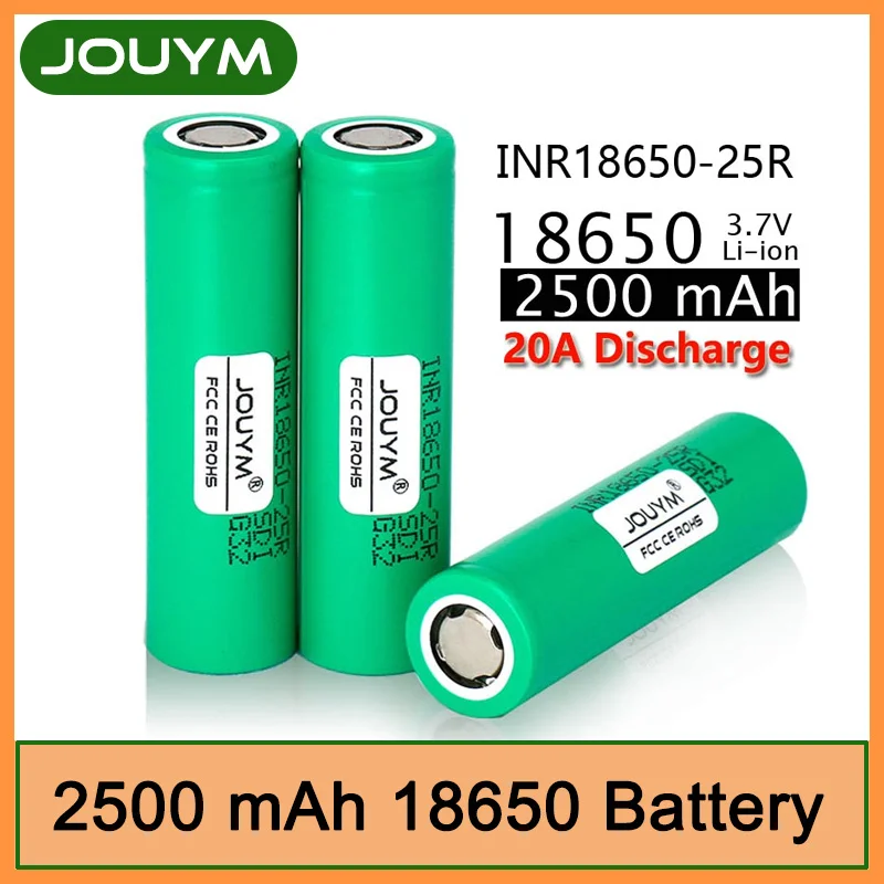 

18650 Battery 2500mAh 3.7V Rechargeable Battery INR18650 Power Li-ion Batteries for Electric Screwdriver Tool Battery Cell