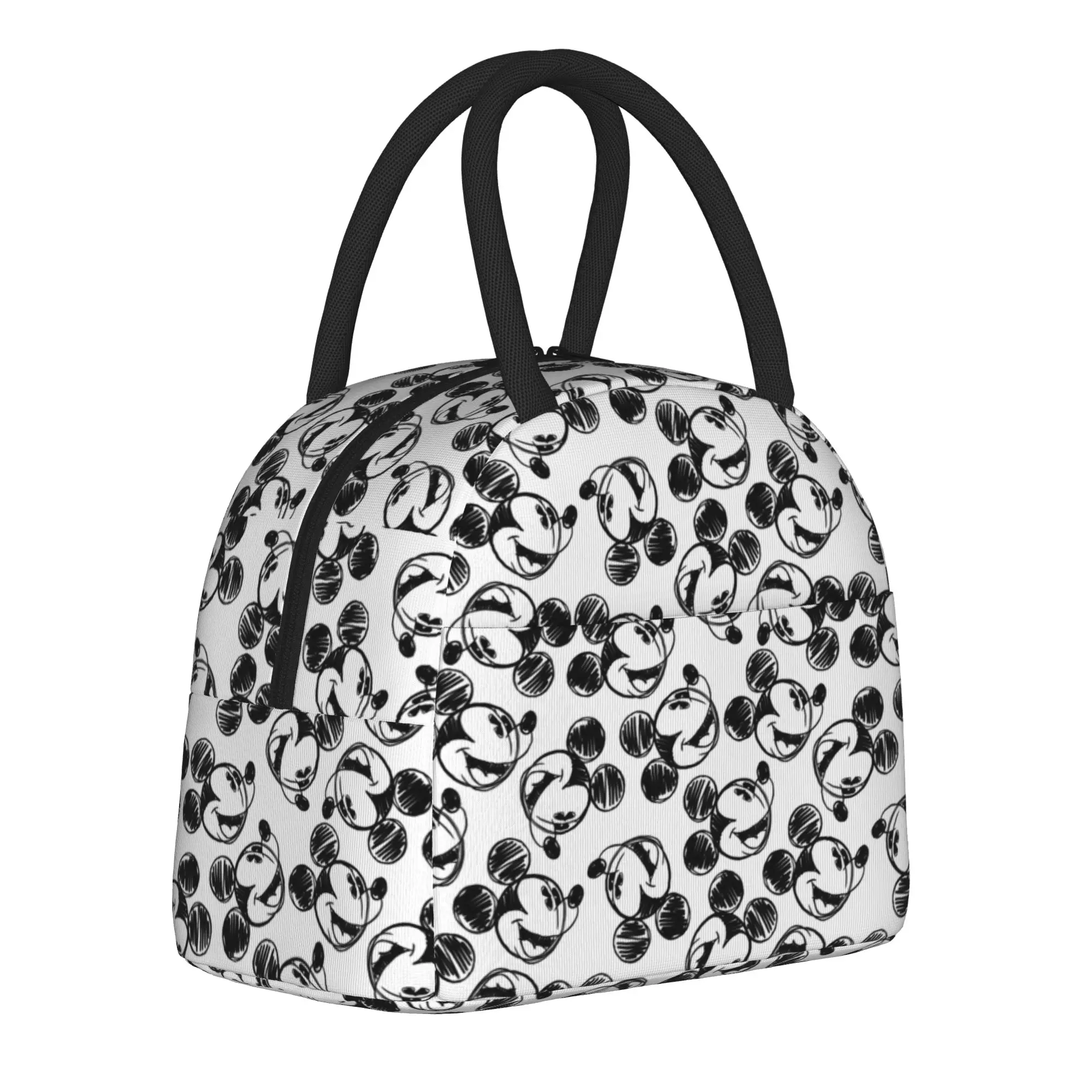 

Mickey Mouse Head Insulated Lunch Bag Cooler Bag Reusable,Lunch Container High Capacity Tote Lunch Box Men Women Office Travel