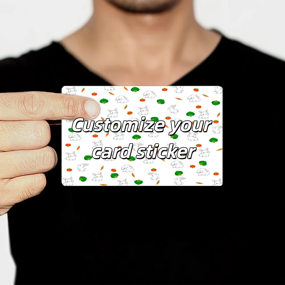 Custom Credit Card Sticker 2PCS Personalized Photo Vinyl Decal Self Adhesive Protective Skin for Debit Gift Card Decor DIY Cover