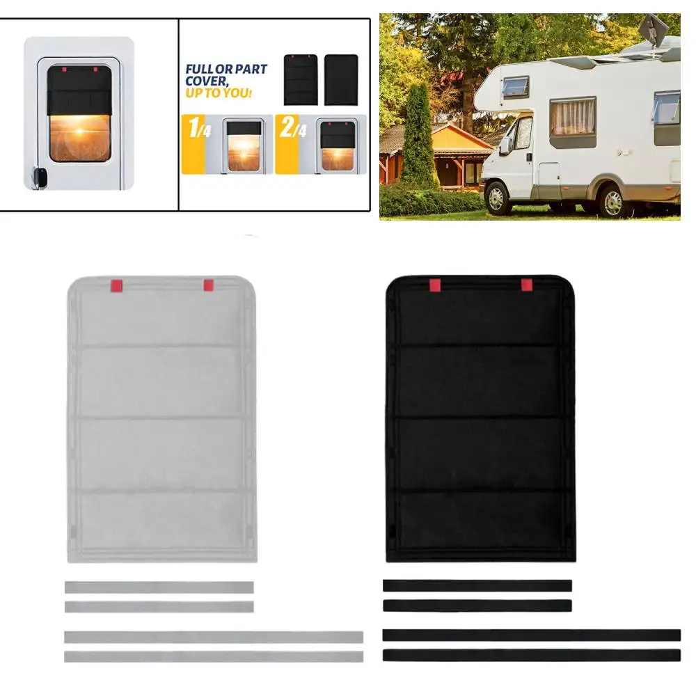 RV Door Window Shade Skylight Vent Cover Sunshield RV Camper Trailer Sun Visor Foldable Privacy Window Cover Sun Blackout Shade