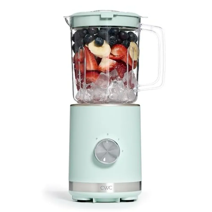 

Блендер мощностью 300 Вт: мощное двухскоростное управление с функцией импульсного режима, 4-лезвийные ножи из нержавеющей стали, чаша 750 мл (25 унций), противоскользящие ножки, цвет шалфейный.