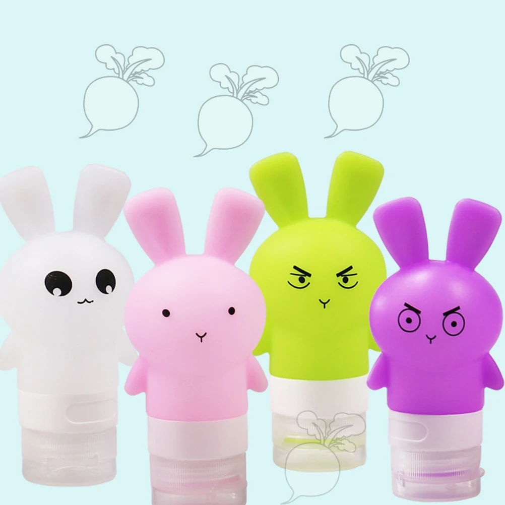 

3pcs Silica Gel Lotion Container Refillable Reusable Eco-Friendly Portable Travel Squeezing Bottle For Shampoo Conditioner