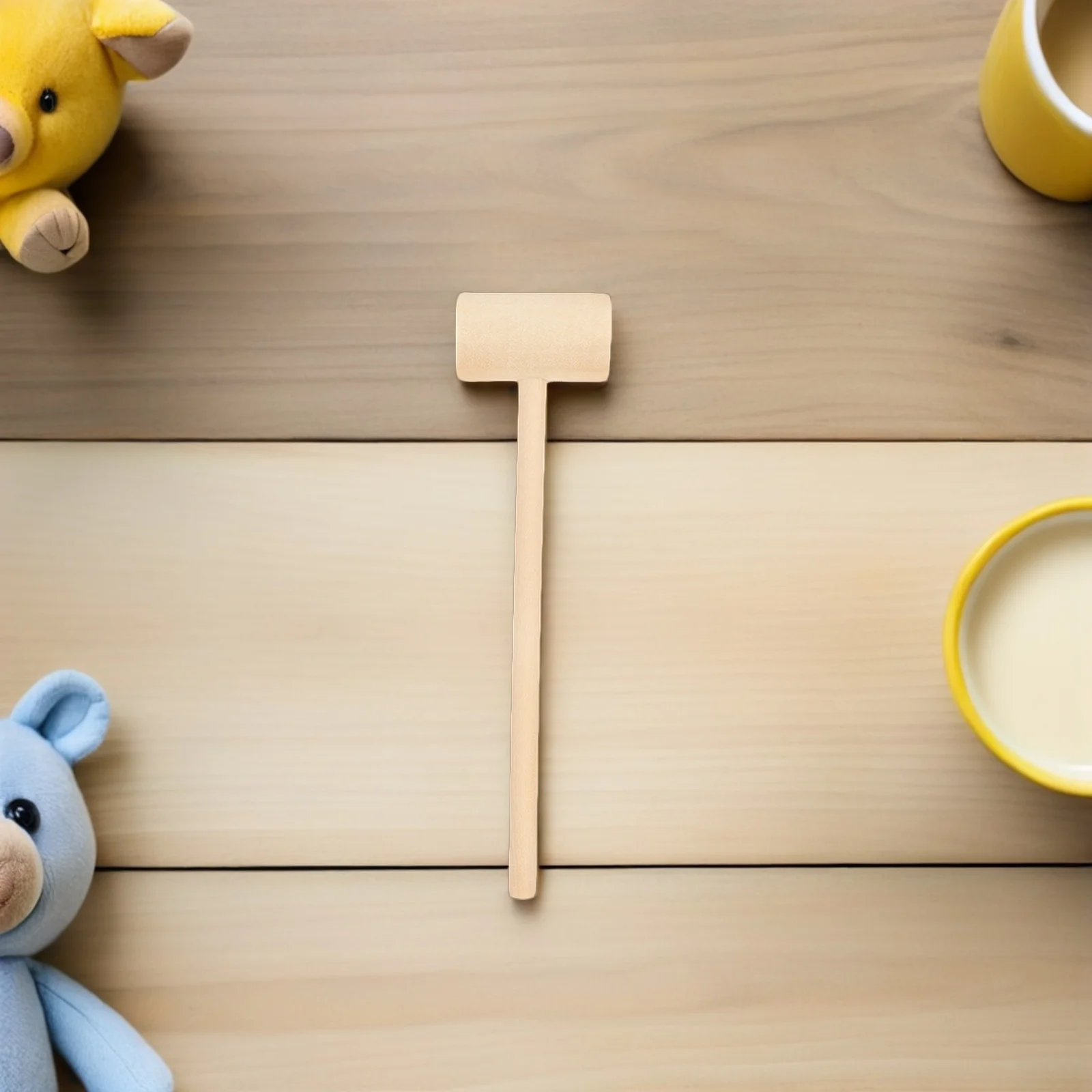 24pcs Children'S Wooden Hammer Toy: Mini Natural Wood Mallet For Chocolate Breaking Party Games Diy Crafts Hand-Eye Coordination