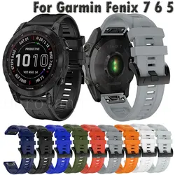 22MM Silicone WatchBand For Garmin Fenix 7 6 6Pro Fenix 5 5 Plus Forerunner 945 935 Strap WristStrap Quick Release Bracelet Band