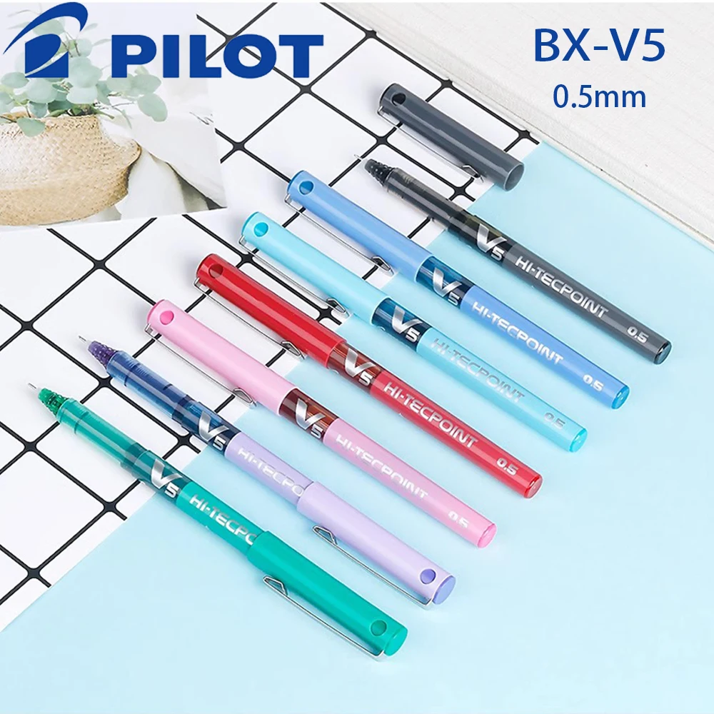 12PCS/lot Japan PILOT BX-V5 Gel Pens 0.5mm/0.7mm High Quanlity Multicolor Ink Pens School & Office Stationery Writing Supplies