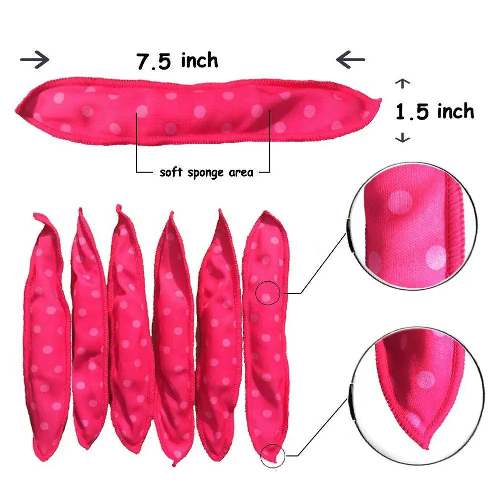 5Pcs/Lot Hair Curlers Soft Sleep Pillow Hair Rollers Set Best Flexible Foam and Sponge Magic Hair Care DIY Hair Styling Tools