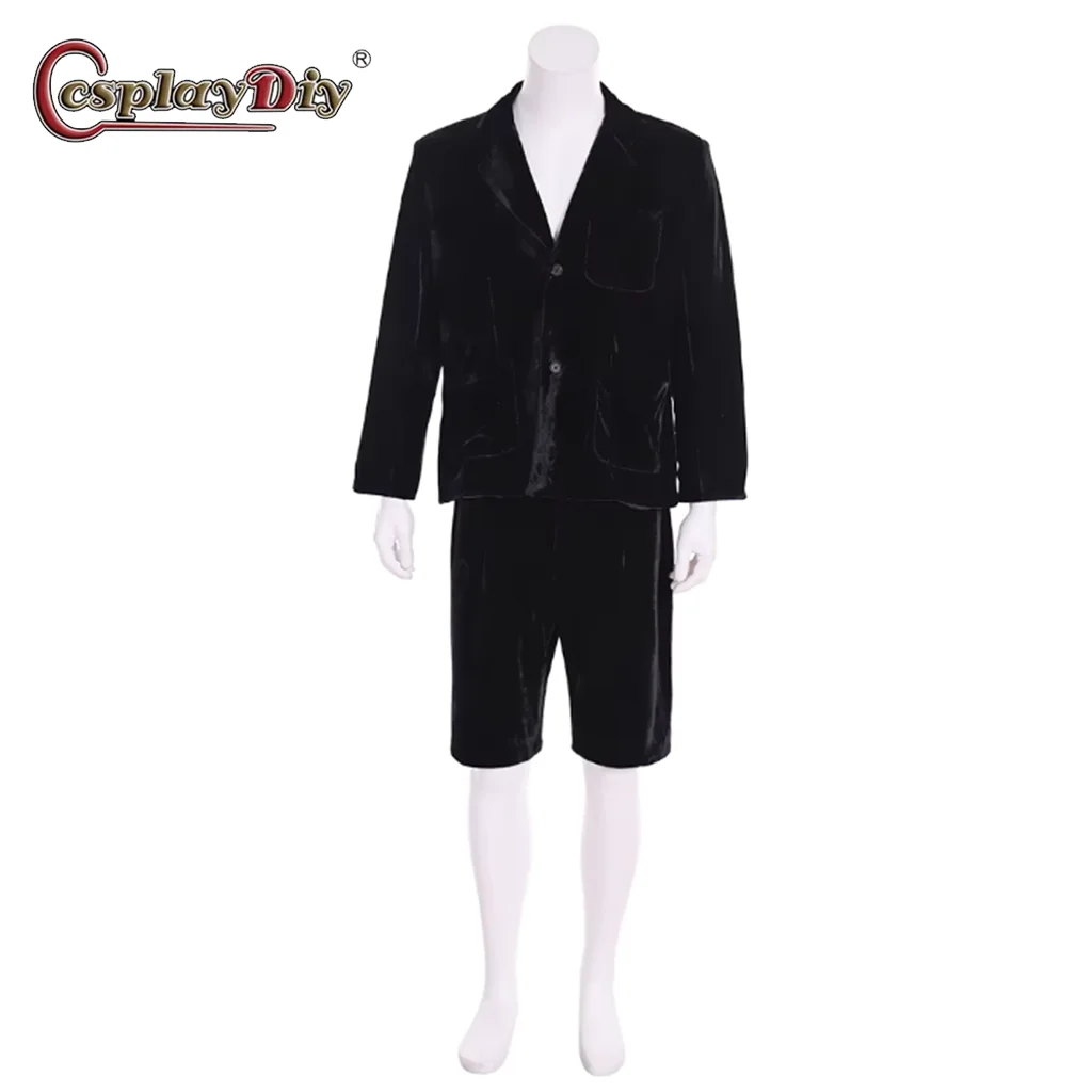 Cosplaydiy AC/DC Band Black Suit Cosplay Adult Famous Musical AC/DC Angus Young School Boy Outfit Men Halloween Costume