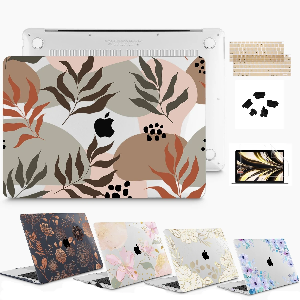 Tropical Leaves hard case for MacBook Pro 13 inch case A2338 M1 M2 Air 13 A2681 A2337 A2179 2022 2020 Pro 14 15 16 A2442 A2485